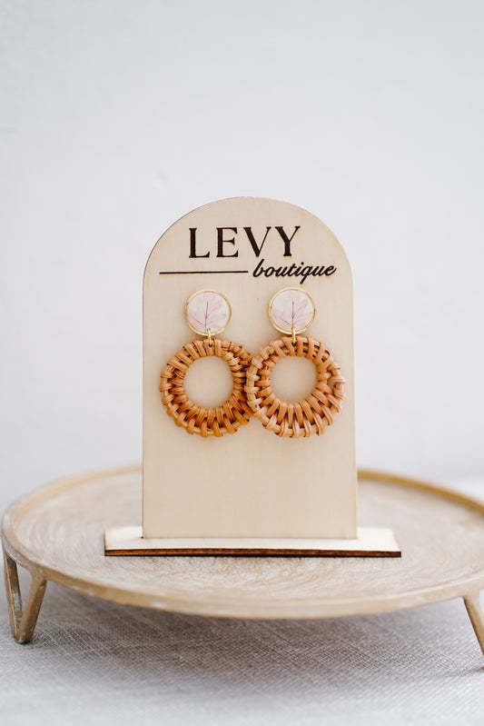 Fall Collection - Rattan Pink Leaves