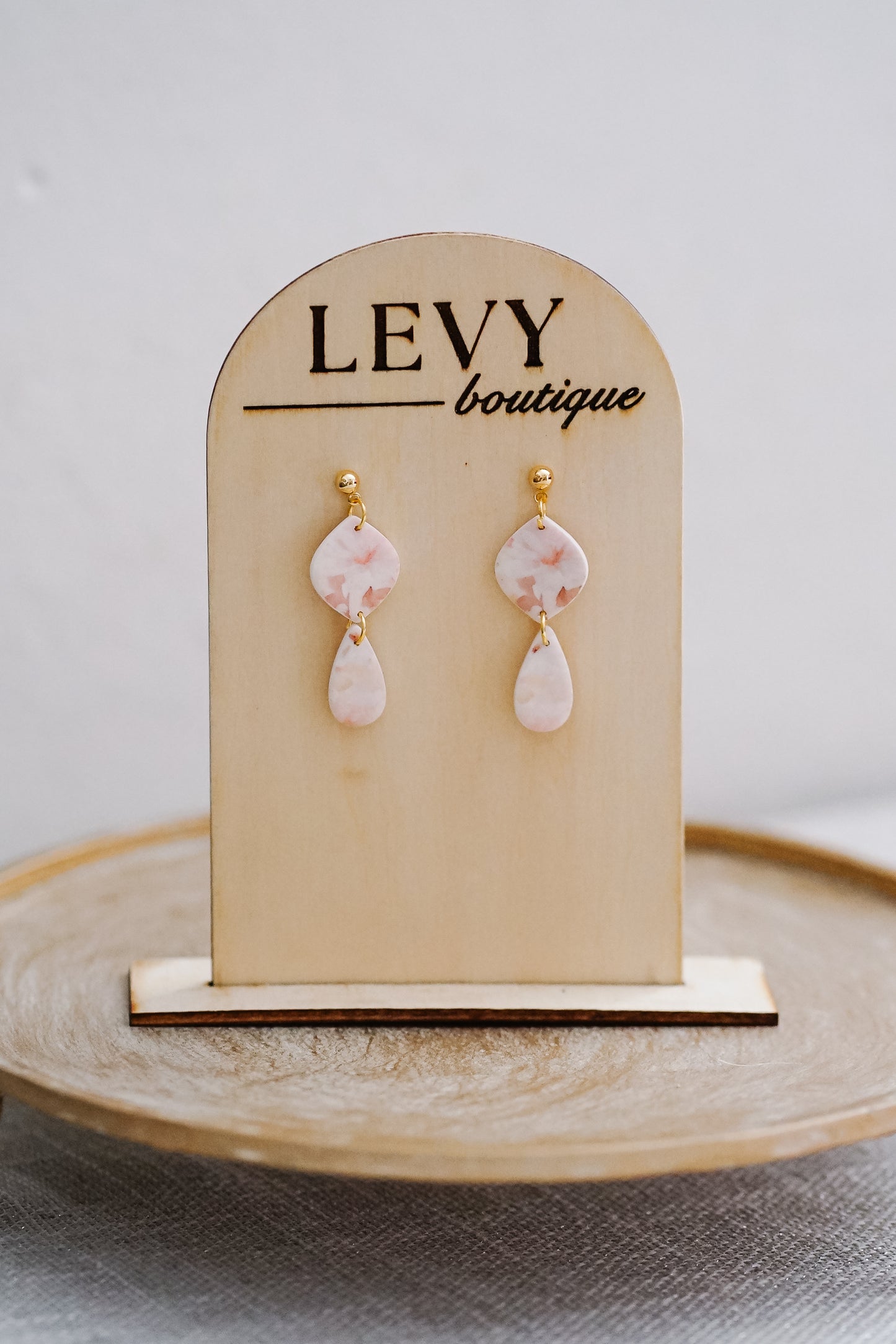 Fall Collection - Pink Floral Drop Dangle