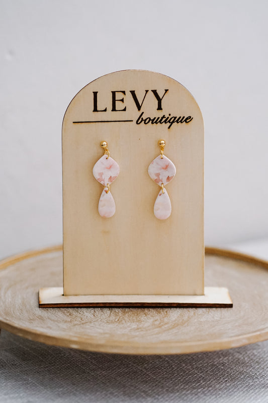 Fall Collection - Pink Floral Drop Dangle