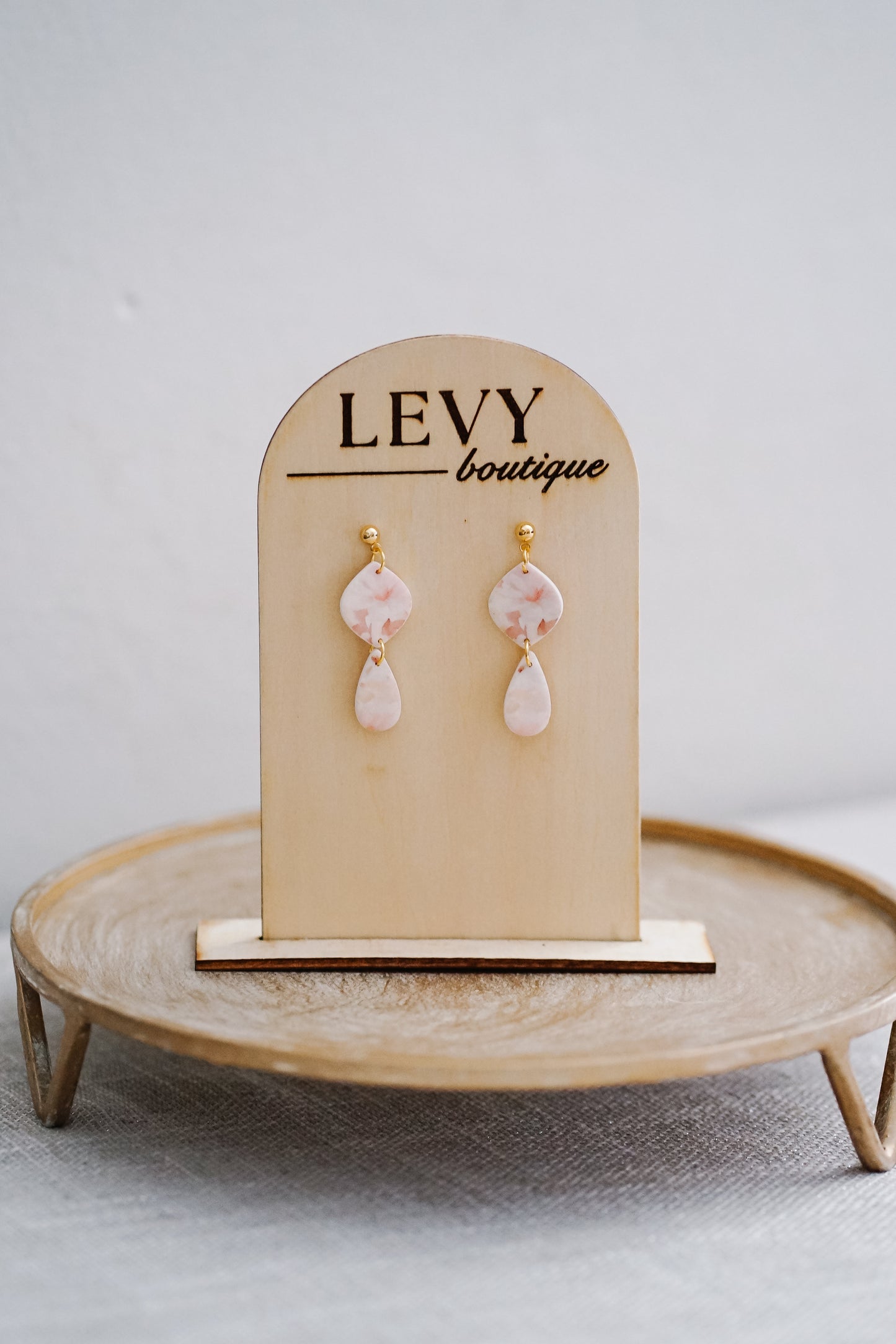 Fall Collection - Pink Floral Drop Dangle