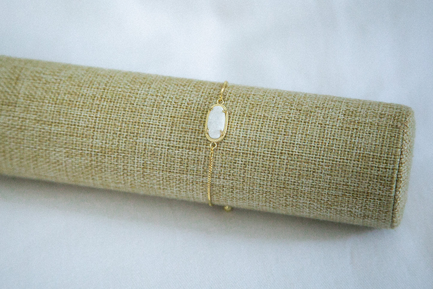 Druzy Slider Bracelet - White