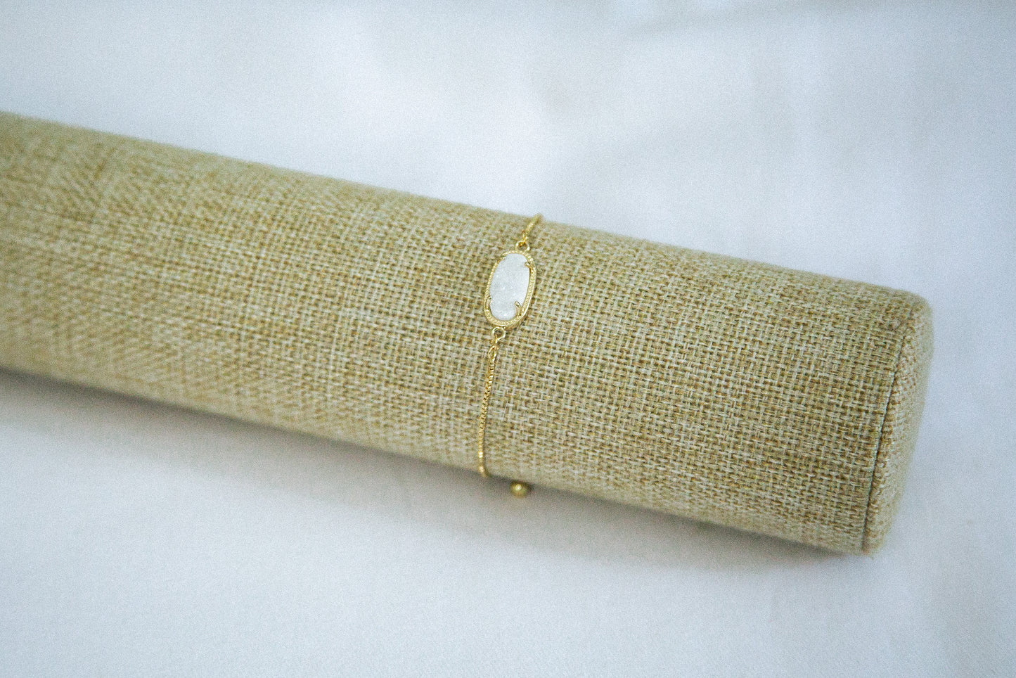 Druzy Slider Bracelet - White
