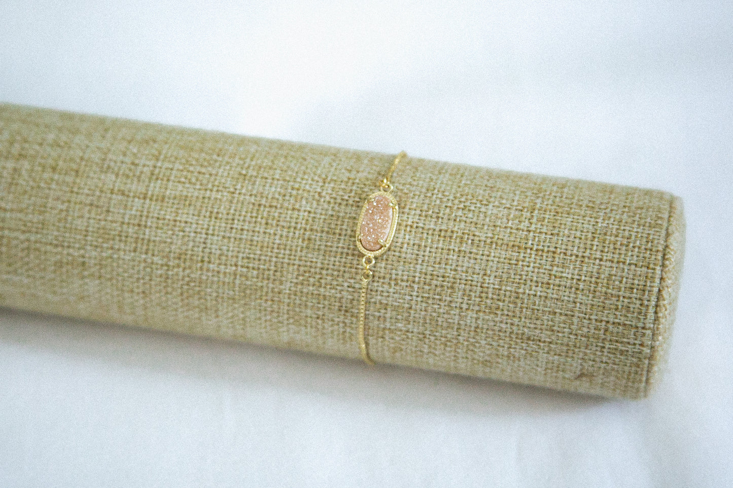 Druzy Slider Bracelet - Champagne