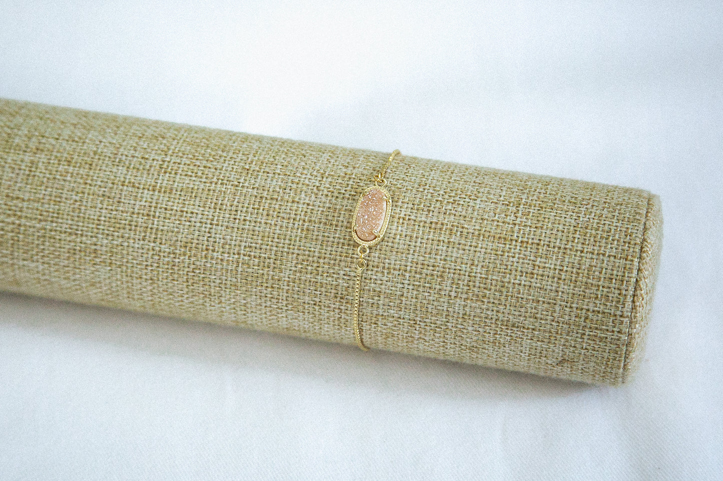 Druzy Slider Bracelet - Champagne