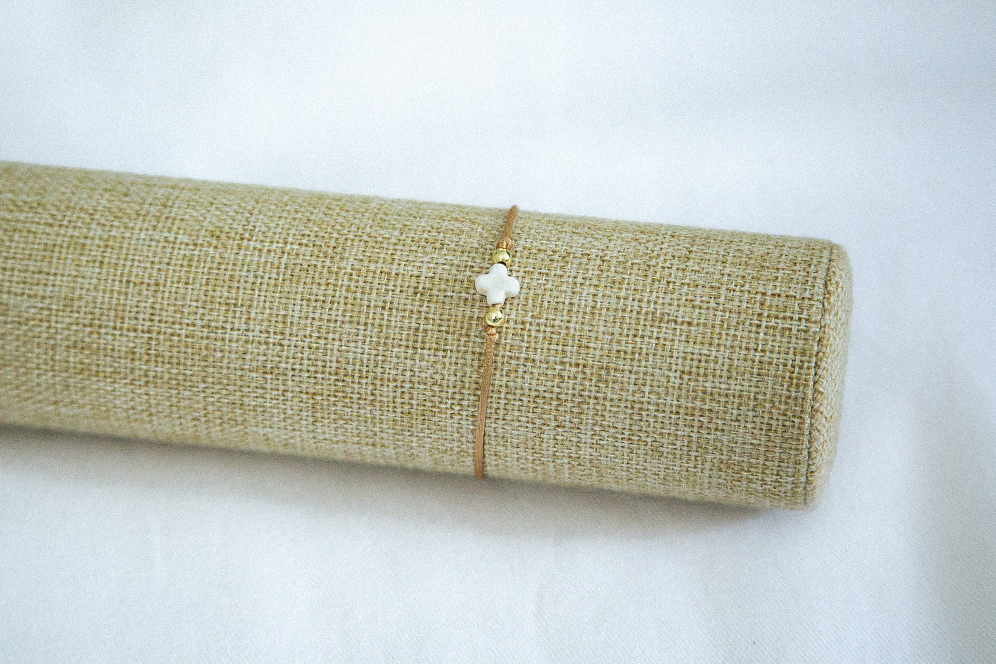Stone Cross Adjustable Bracelet
