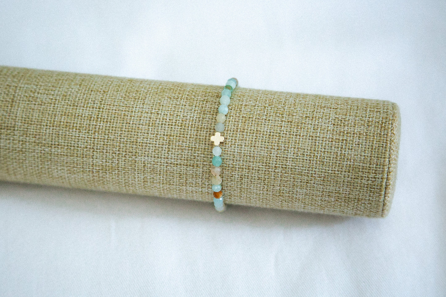 Cross Bracelet - Amazonite