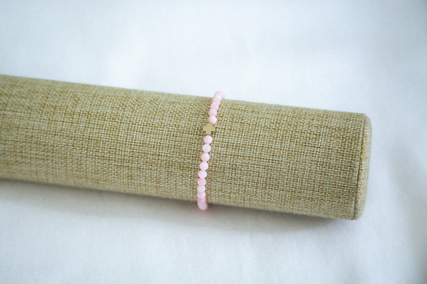 Cross Bracelet - Pink Shell