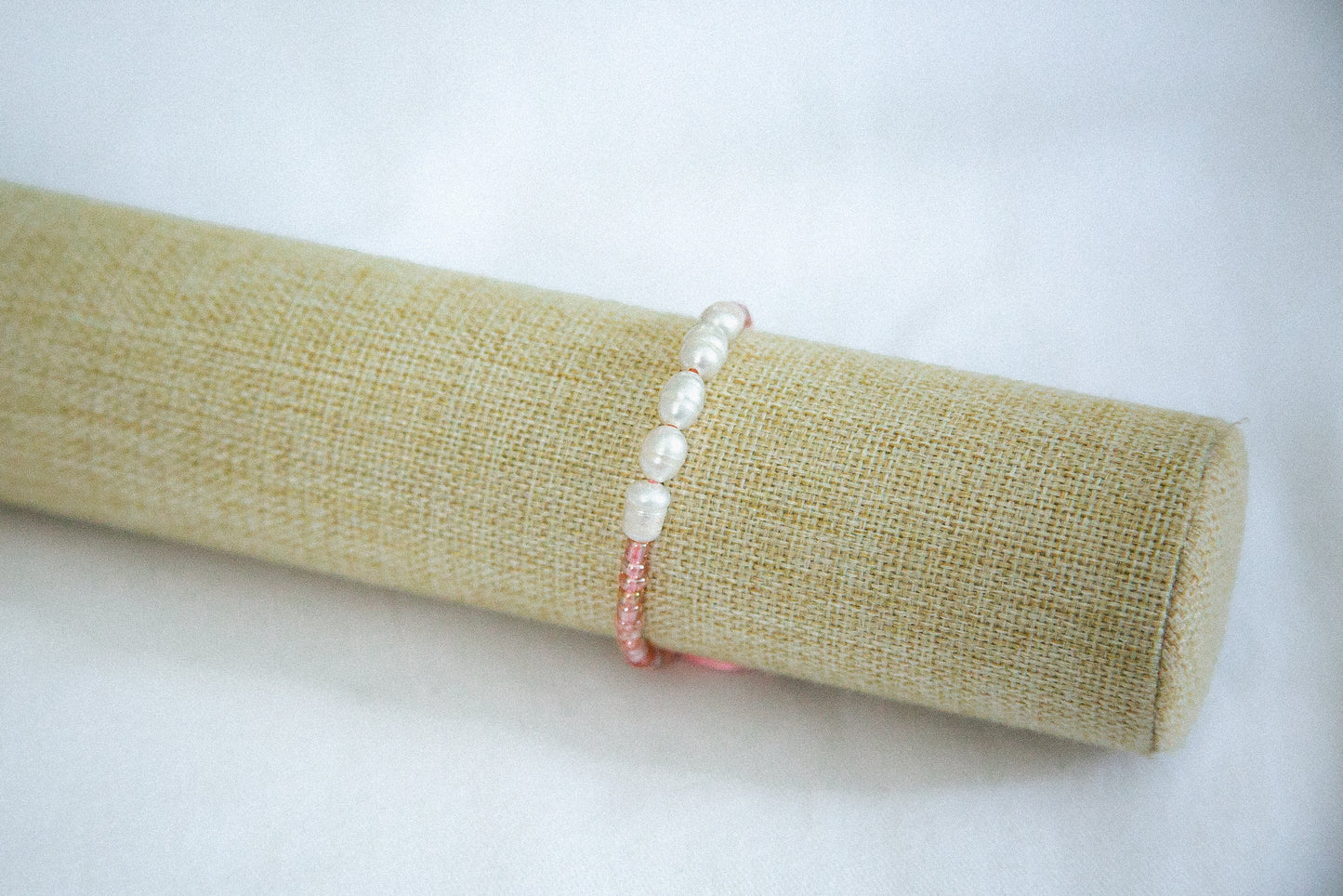 Pearl Adjustable Bracelet - Pink
