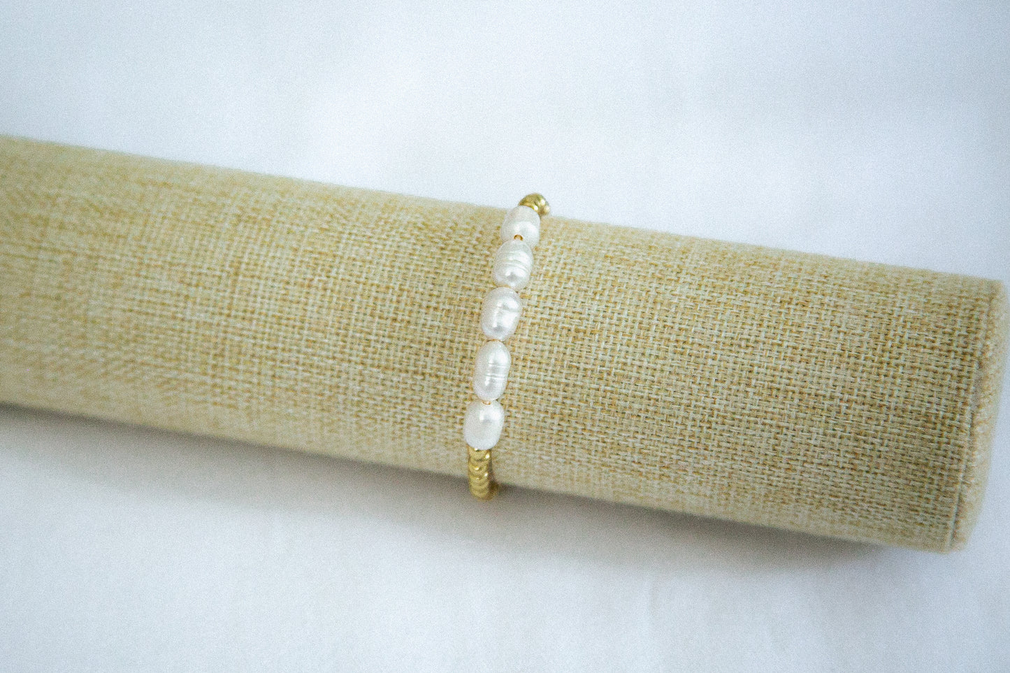 Pearl Adjustable Bracelet - Gold