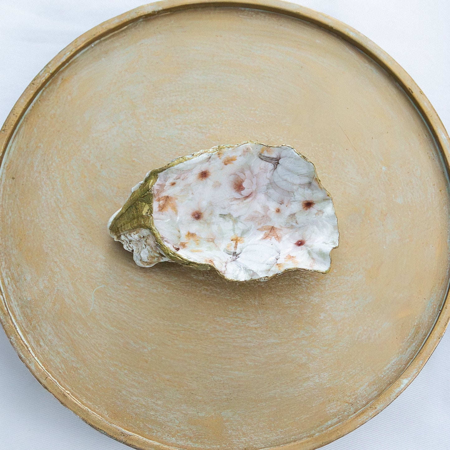 Oyster Shell Trinket Dish - White Pumpkin