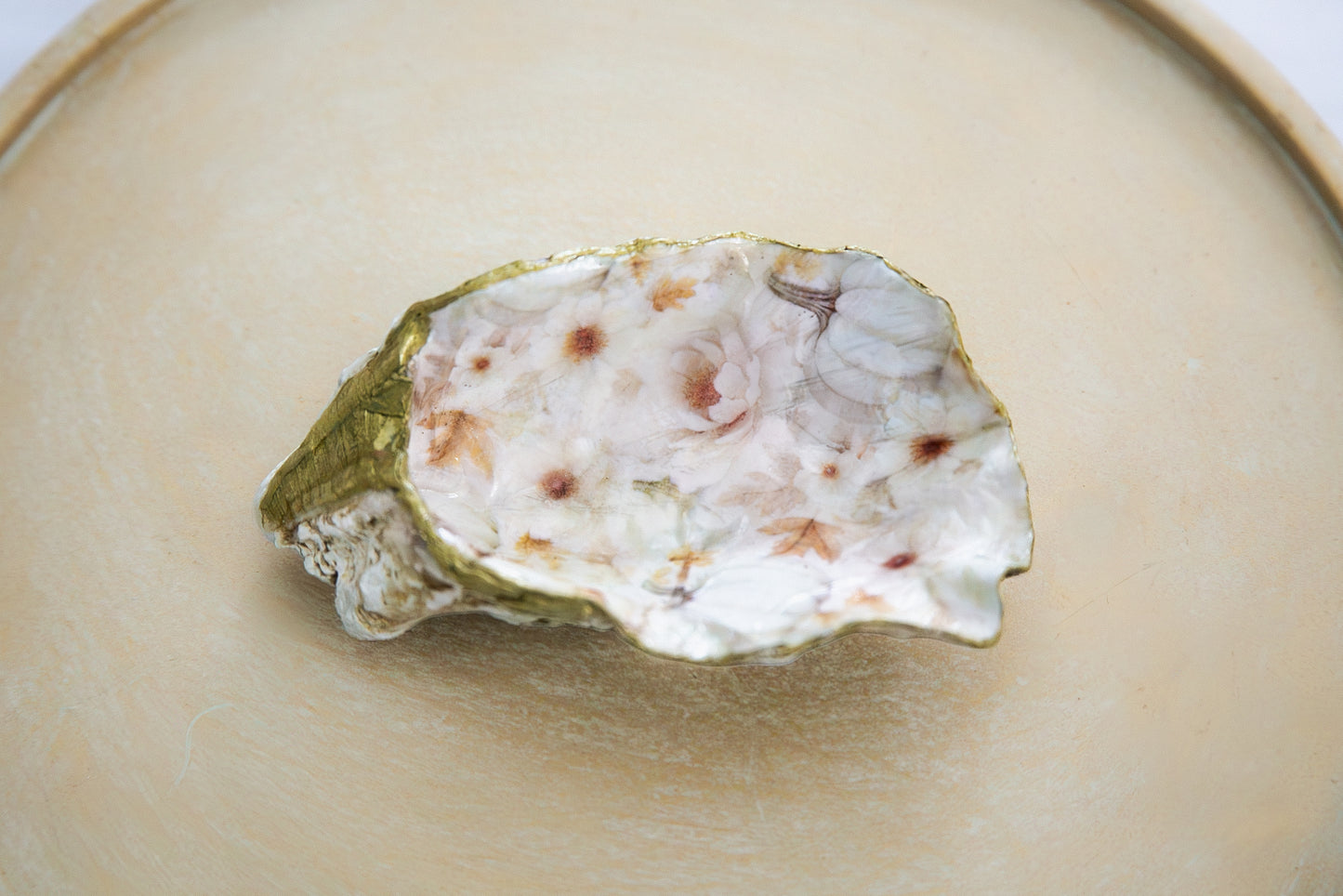 Oyster Shell Trinket Dish - White Pumpkin