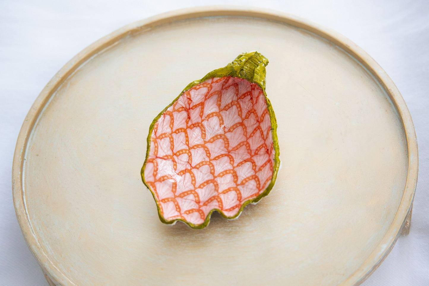 Oyster Shell Trinket Dish - Pink Scallop