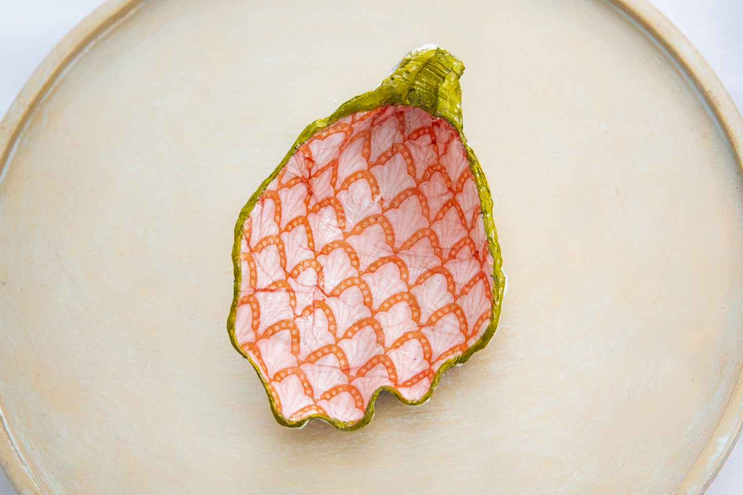 Oyster Shell Trinket Dish - Pink Scallop