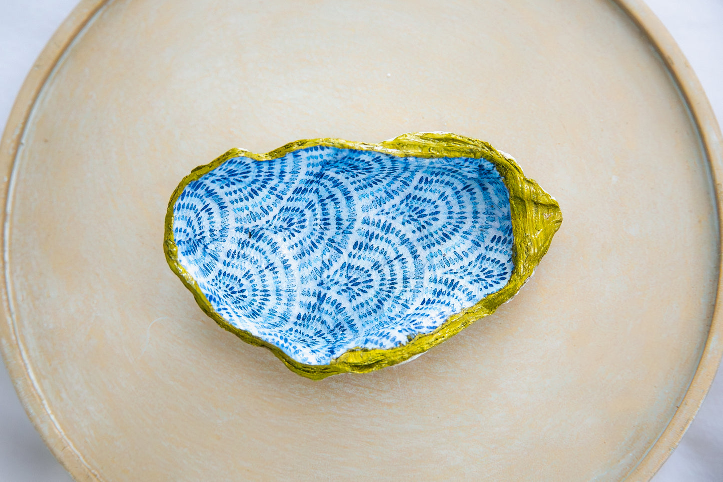 Oyster Shell Trinket Dish - Blue Scallop