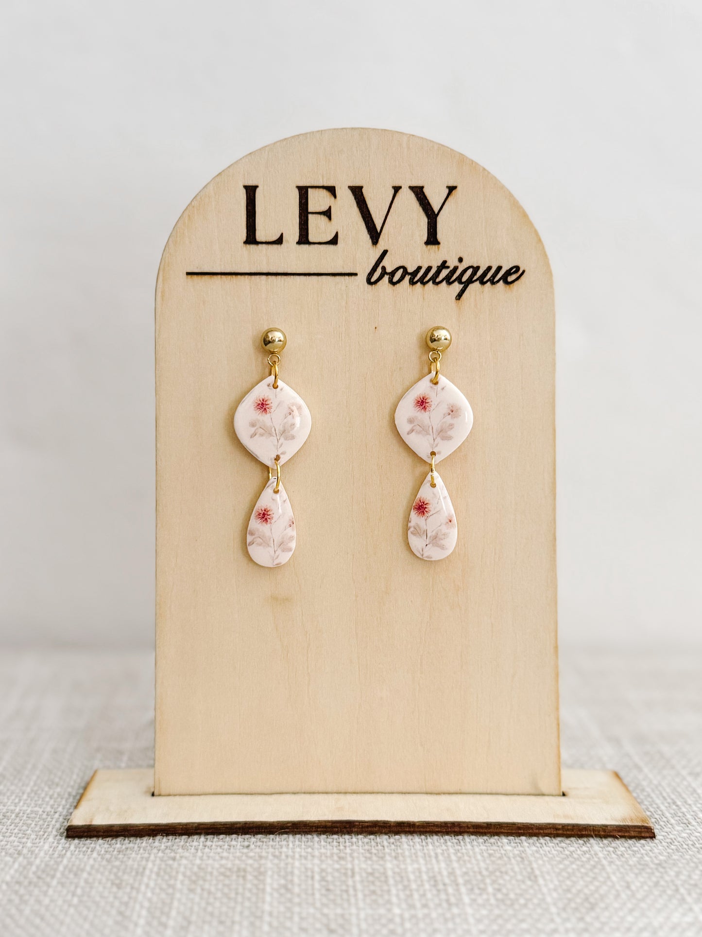 Fall Collection - Pumpkin Floral Drop Dangle