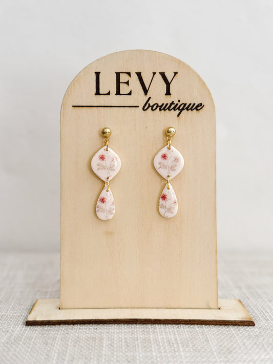 Fall Collection - Pumpkin Floral Drop Dangle