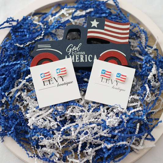 American Flag Studs