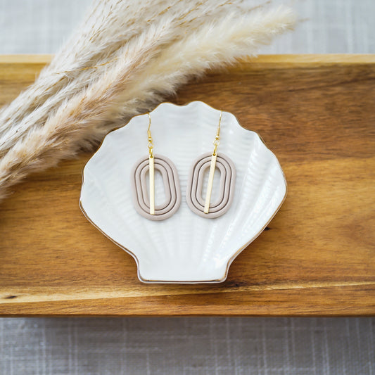 Embossed Oval - Tan