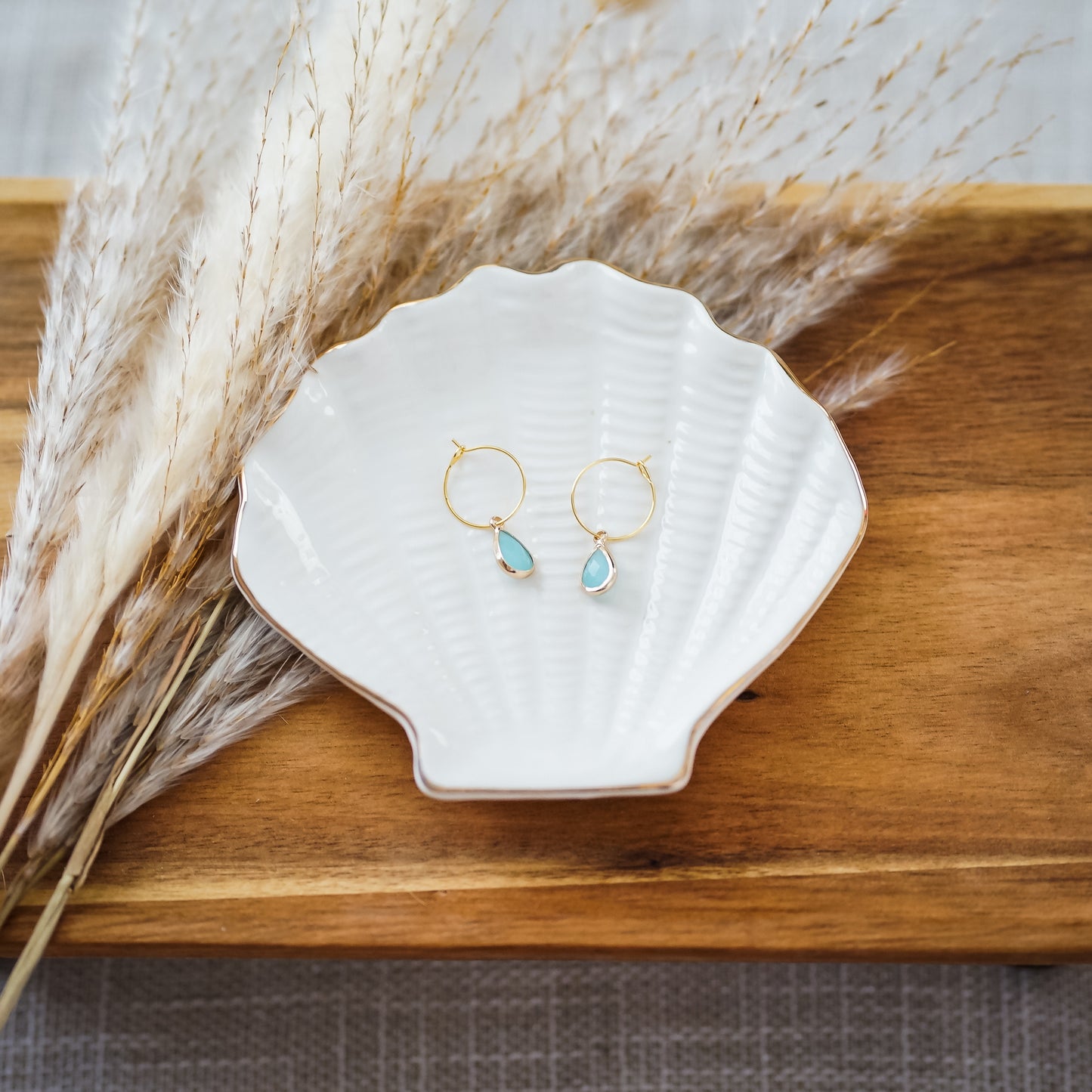 Hoops - Light Blue Teardrops