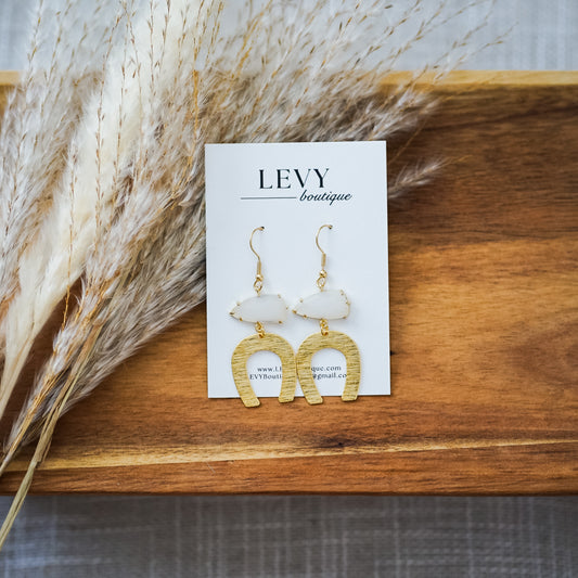 Sea Stone Dangle - White