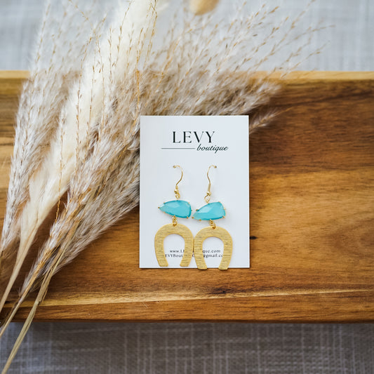 Sea Stone Dangle - Aqua