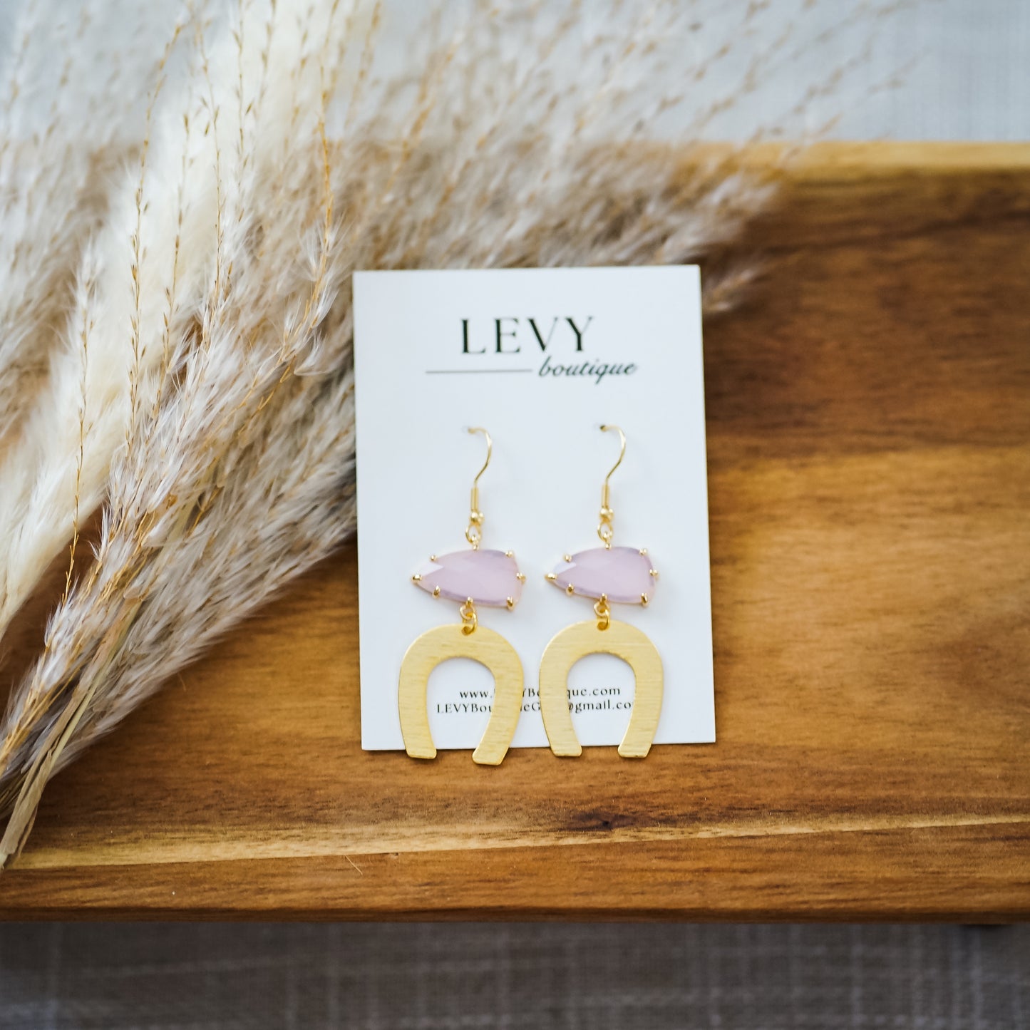 Sea Stone Dangle - Light Pink