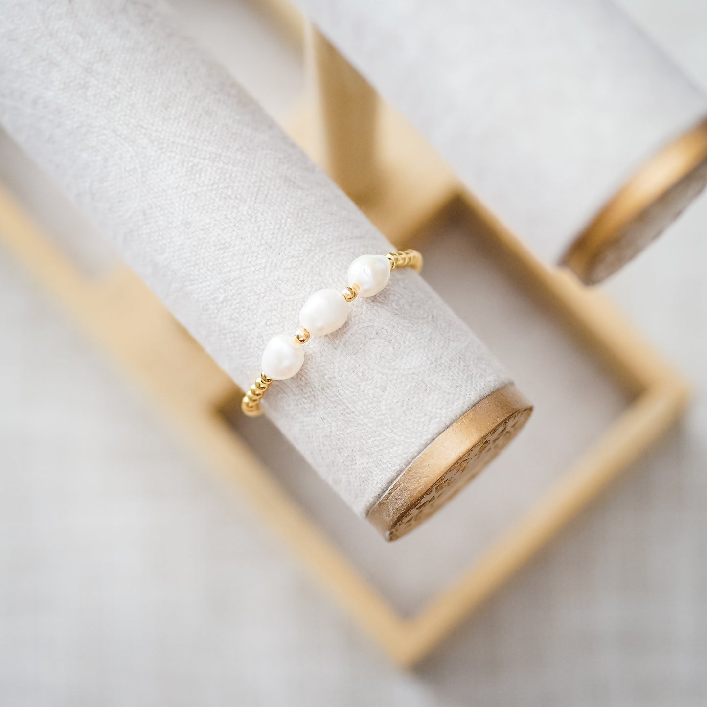 Gold Filled Pearl Bracelet