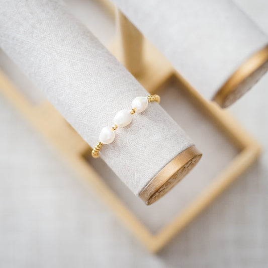 Gold Filled Pearl Bracelet