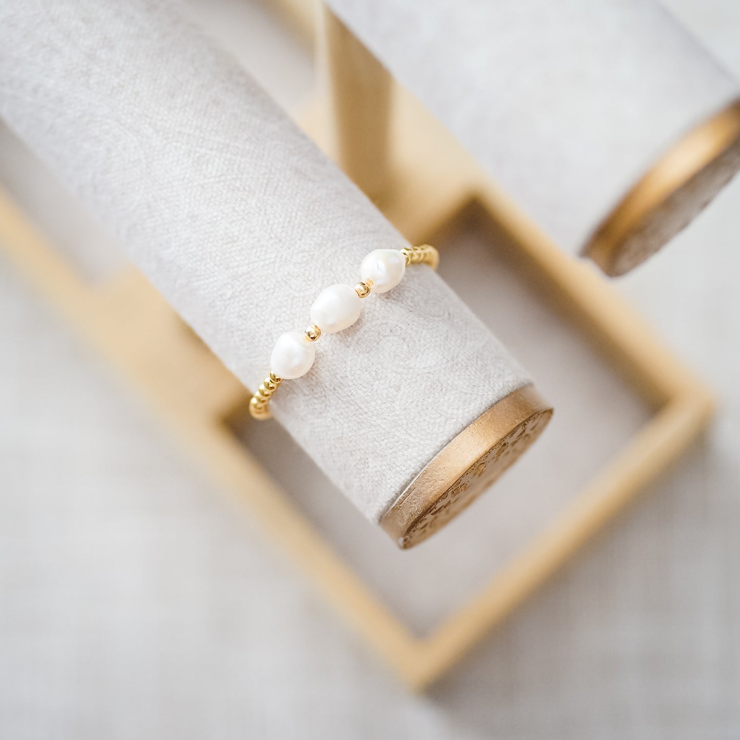 Gold Filled Pearl Bracelet