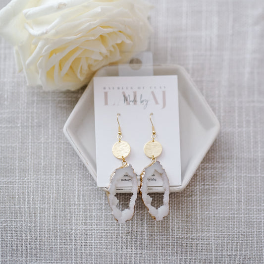 Druzy Drops, White
