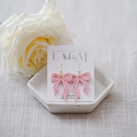 Big Bow French Hook, Pink